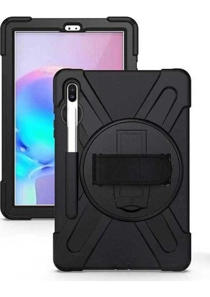 Ekran Koruyuculu Galaxy Tab S7 T870 Defender Kılıf Tüm Testleri Onaylanmış Sert Sağlam Koruyucu Kılıf 360 Dönen Stand / Samsung Galaxy Tab S7 T870 El Omuz Askılı Defender Kılıf