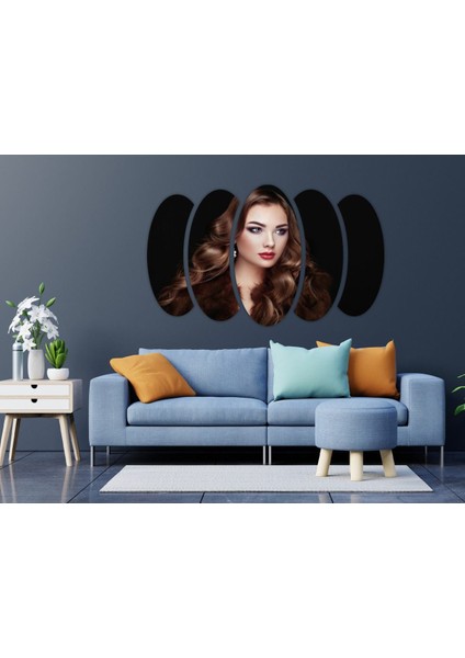 Kadın Saç Modeli Kuaför Mdf TABLO-1036