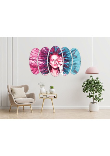 Kız Çizim Dijital Art Mdf TABLO-1100