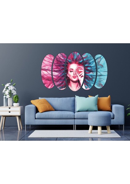 Kız Çizim Dijital Art Mdf TABLO-1100