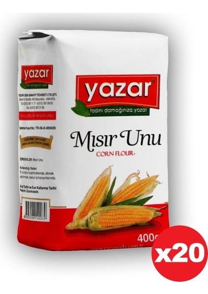 Mısır Unu 400gr Kolı x 20' li