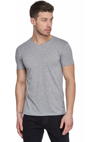 Çetinkaya Mentality Gri Melanj Tshirt