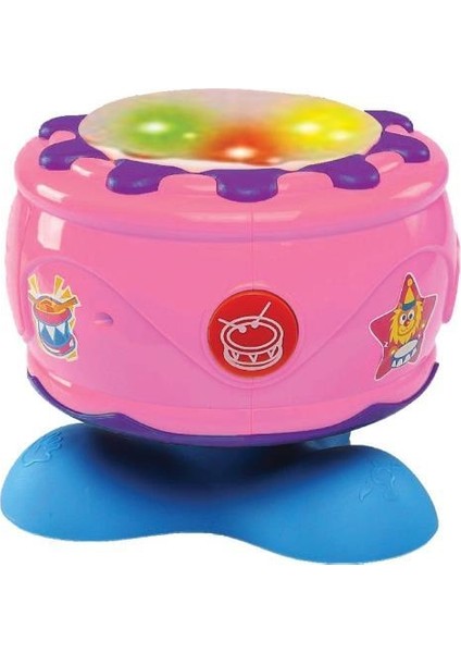 Kaya Davul - Pembe - Işıklı Müzikli Oyuncak Davul 8904