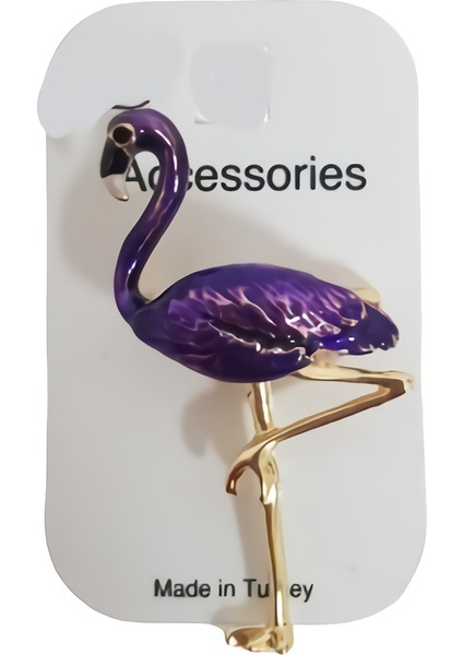 Sedefli Flamingo Broş 6CMX3CM