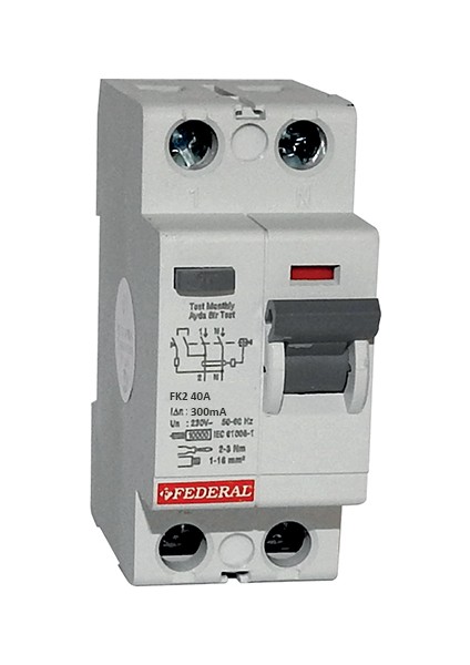 Fk2, Kaçak Akım Koruma 2X40 300MA 10KA, 9FA-Y1102-0040
