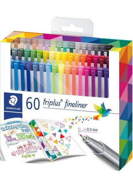 Triplus Fineliner Kalem Seti 0.3 mm 60 Renk