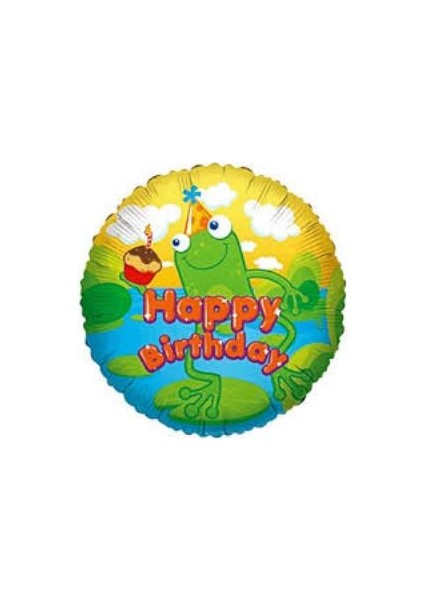 Folyo Balon Happy Birthday Kurbağa 18''d.ü 5tl