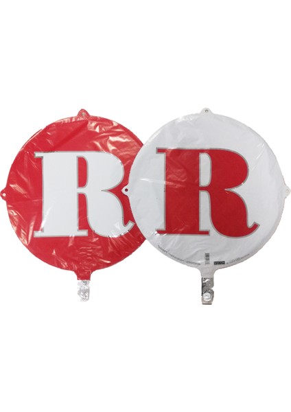 Folyo Balon Harf R Kırmızı-Beyaz 18''