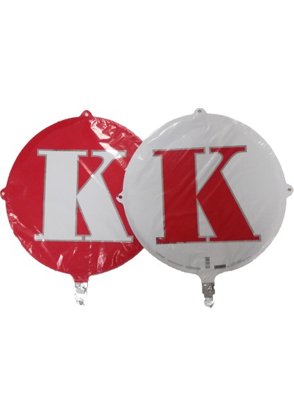 Folyo Balon Harf K Kırmızı-Beyaz 18''