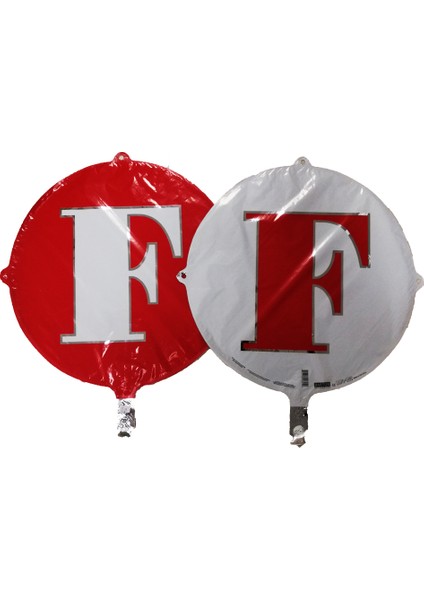 Folyo Balon Harf F Kırmızı-Beyaz 18''