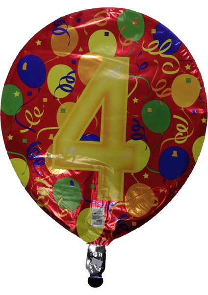 Folyo Balon Rakam 4 Balonlu 18''