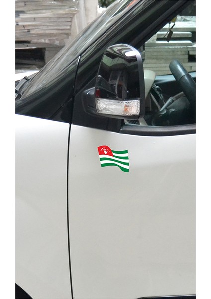 Abhaz Dalgalı Bayrak Etiket 8 x 6 cm fırsatları