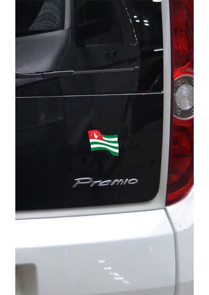 Abhaz Dalgalı Bayrak Etiket 8 x 6 cm indirimleri