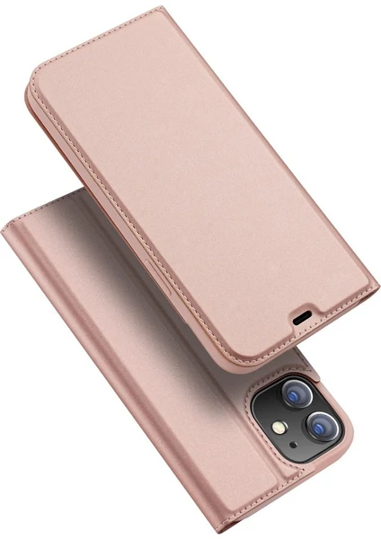 Dux Ducis Apple iPhone 12-12 Pro Kılıf Mıkantıslı Kapaklı  Flip Cover Kılıf Skin x Series Flip Case AL-33931 Pembe