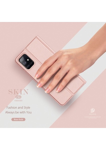 Sm Galaxy M51 Kılıf Kapaklı Flip Cover Kılıf Skin Pro Series Kılıf AL-33936 Rose Gold indirimleri
