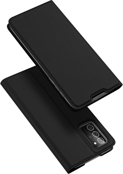 Sm Galaxy Note 20 Kılıf Kapaklı Flip Cover Kılıf Skin Pro Series Kılıf AL-33937 Siyah