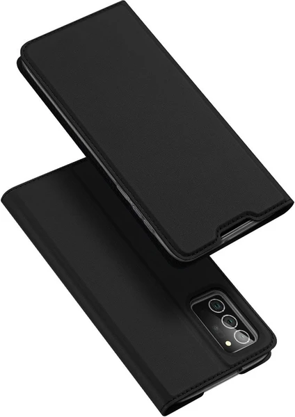 Dux Ducis Sm Galaxy Note 20 Kılıf Kapaklı Flip Cover Kılıf Skin Pro Series Kılıf AL-33937 Siyah