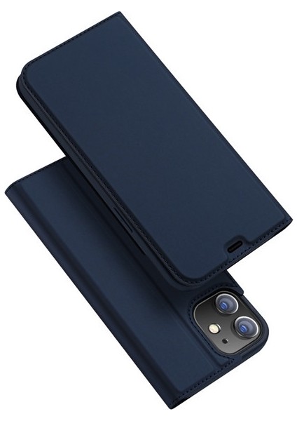 Apple iPhone 12 Mini Kılıf Kapaklı Flip Cover Kılıf Skin Pro Series Kılıf AL-33939 Lacivert