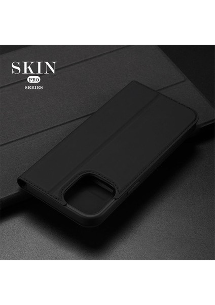 Dux Ducis Apple iPhone 12 Pro Max Kılıf Kapaklı Flip Cover Kılıf Skin Pro Series Kılıf Siyah