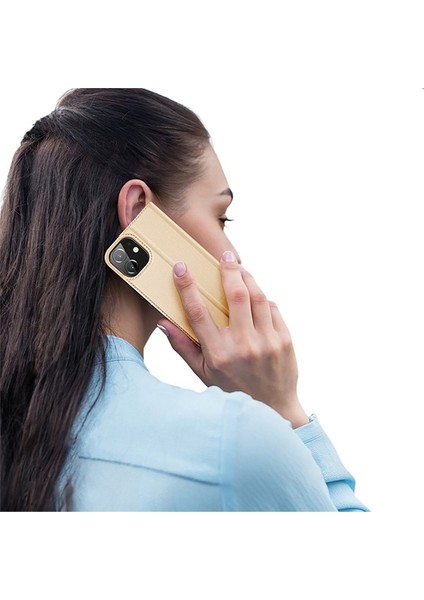 Apple iPhone 12 Pro Max Kılıf Kapaklı Flip Cover Kılıf Skin Pro Series Kılıf Gold indirimleri