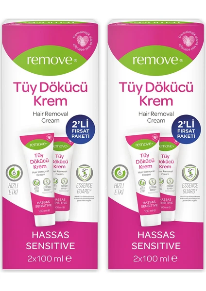 Tüy Dökücü Krem Hassas 100 ml X2 Adet