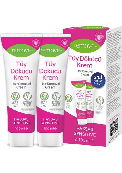 Tüy Dökücü Krem Hassas 100 ml X2 Adet