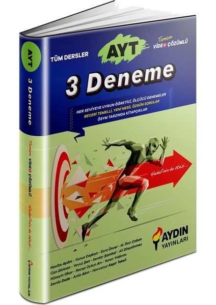 Aydın Yayınları AYT Tüm Dersler 3 Deneme