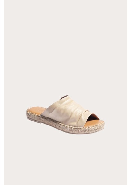 Vizon Deri Kadın Espadril Terlik fiyatları