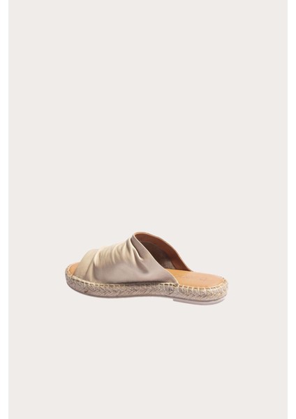 Vizon Deri Kadın Espadril Terlik fırsatları