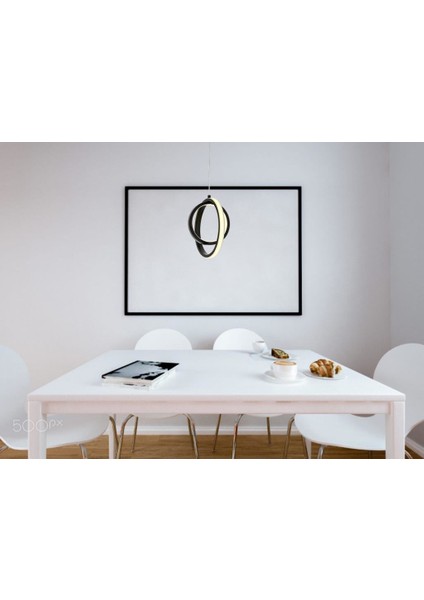 1909 1 Siyah Tekli Led Avize