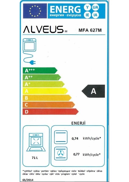 Mfa 627 Beyaz Ankastre Fırın