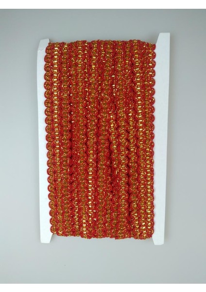 Kurdele Harç Şerit Simli Kırmızı Gold 20M