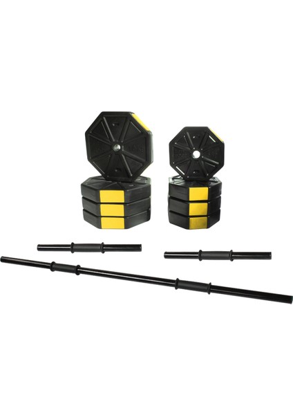 Tan Spor 60 kg Dambıl - Ağırlık - Halter - Vücut Geliştirme Full Kısa Bar + Düz Bar + Z Bar Seti