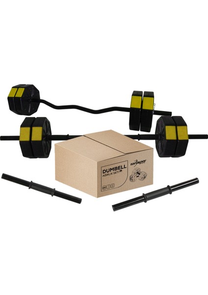 Tan Spor 60 kg Dambıl - Ağırlık - Halter - Vücut Geliştirme Full Kısa Bar + Düz Bar + Z Bar Seti fırsatları