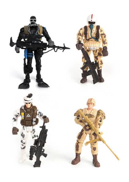 Soldier Force 4'lü Asker Figür Seti