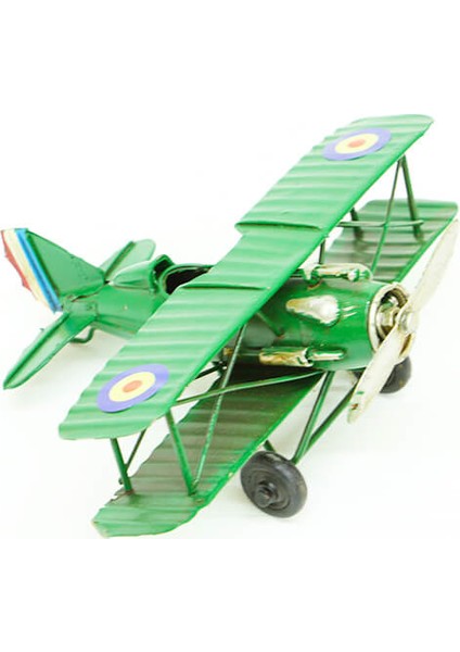 Dekoratif Metal Uçak Çift Kanatlı