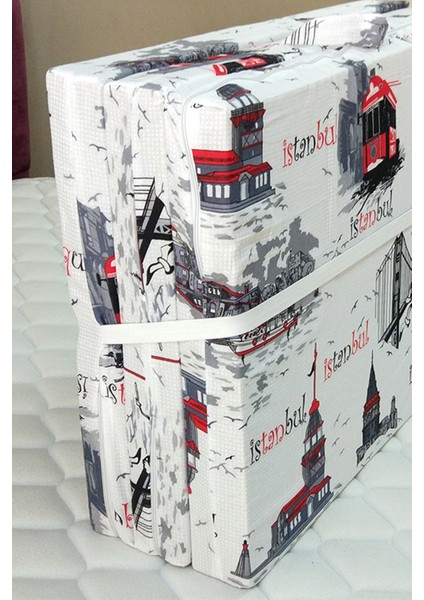 Katlanır Yatak Kamp Yatağı Yer Yatağı Sünger Yatak Tek Kişilik 80X180 cm Istanbul Desen indirimleri
