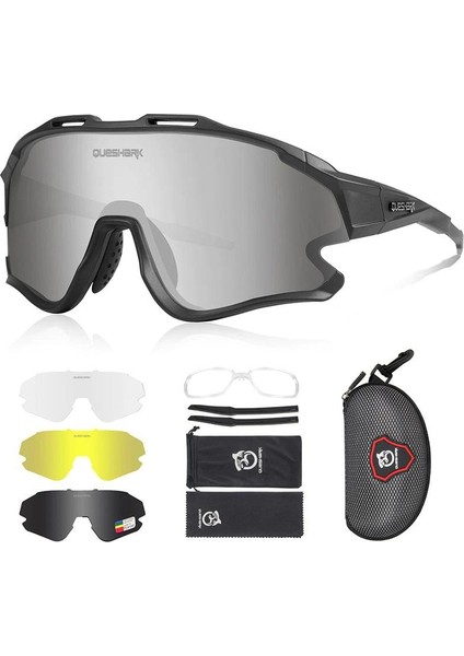 Polarize Anti-Uv Outdoor 4 Lens Ultra Hafif Spor Motorsiklet Bisiklet Güneş Gözlüğü