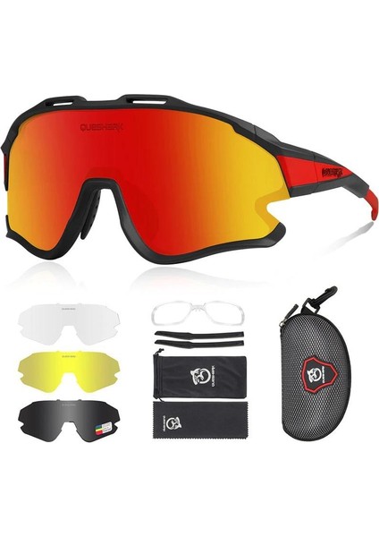Polarize Anti-Uv Outdoor 4 Lens Ultra Hafif Spor Motorsiklet Bisiklet Güneş Gözlüğü