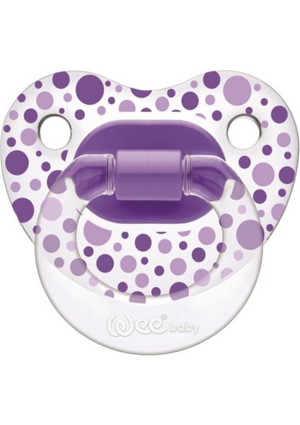 Şeffaf Desenli Damaklı Emzik +18 Ay Mor