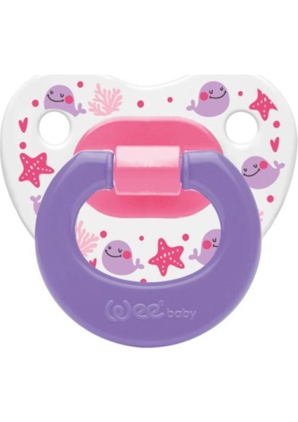 Desenli Damaklı Emzik 0-6 Ay Mor