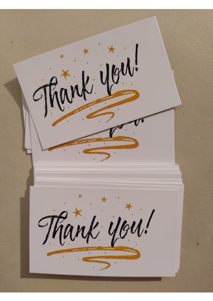 Thank You Yazılı Kartlar 6 x 10 cm
