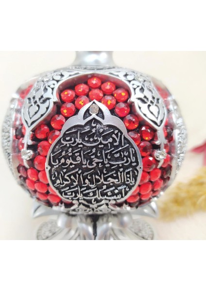 Bereket Duası Nar Ayet Taşlı Elişçiliği Nar Biblo Masaüstü Nar Obje Gümüş Renk fırsatları