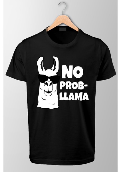 No Probllama Baskılı Erkek T-Shirt