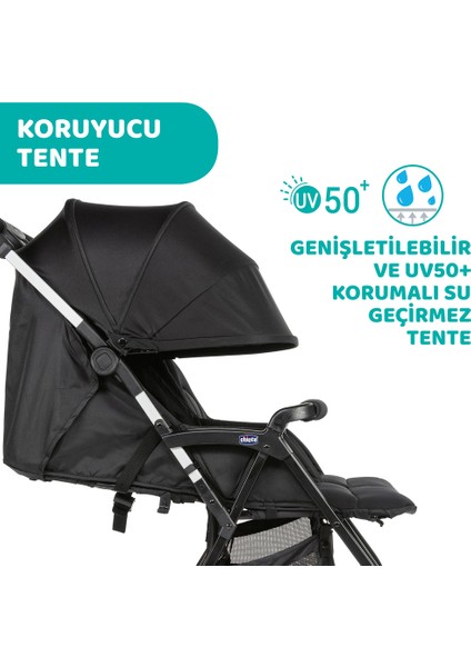 Ohlala 2 Twin Ultra Hafif Ikiz Bebek Arabası / Black Night