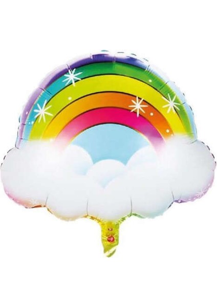 Gökkuşağı ve Bulut Folyo Balon 60 cm