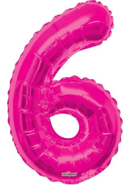 Folyo Balon 6 Rakamı Pembe 100 cm