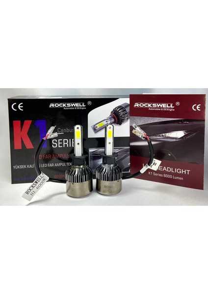 Rockswell LED Far Ampulü K1 Series    H1 (8000 Lümen)