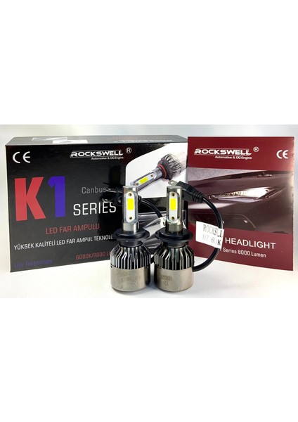 LED Far Ampulü H7 (8000 Lümen) K1 Series 003 H7