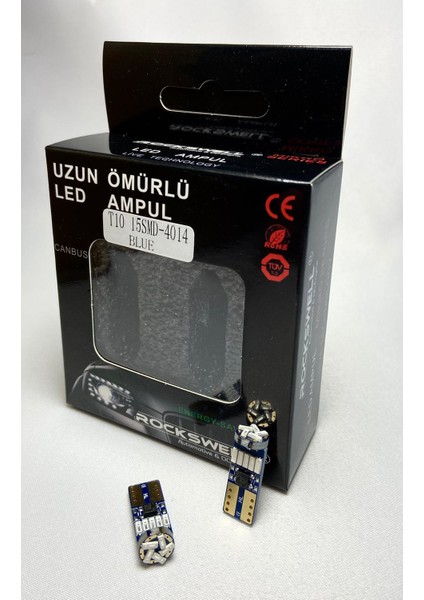 LED Ampul T10 Tipli Plaka/bagaj/torpido/park Aydınlatmalarında Uygundur Mavi Renk
